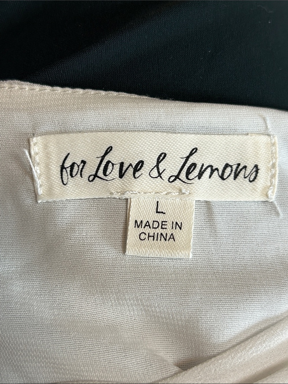 FOR LOVE & LEMONS trisha crop top in white balloon long sleeve size L - Picture 10 of 16